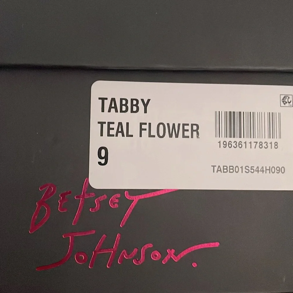 Betsey Johnson Tabby Jelly Sandals Teal Flower - Picture 6 of 6